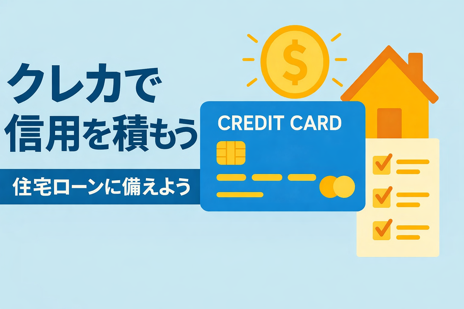 クレカで「信用（クレジット）」を買う。将来の住宅ローン審査に有利になる理由