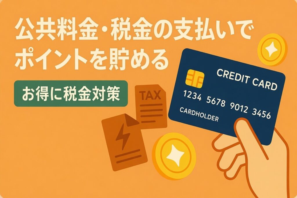 公共料金・税金の支払いでポイントが貯まるカード。節税にもなる賢い払い方