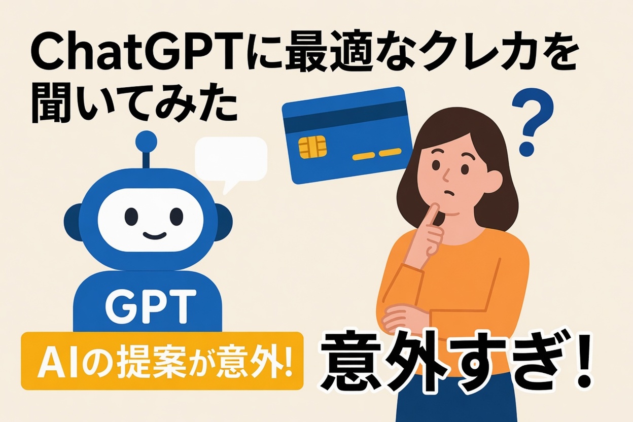 ChatGPTに「私に最適なクレカ」を聞いてみた。AIの提案が意外すぎて…