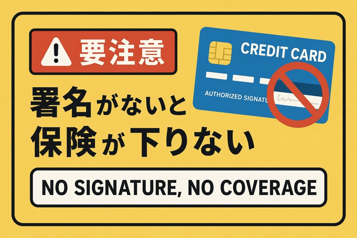【閲覧注意】クレジットカードの裏面に「署名」がないと、保険が下りない事実