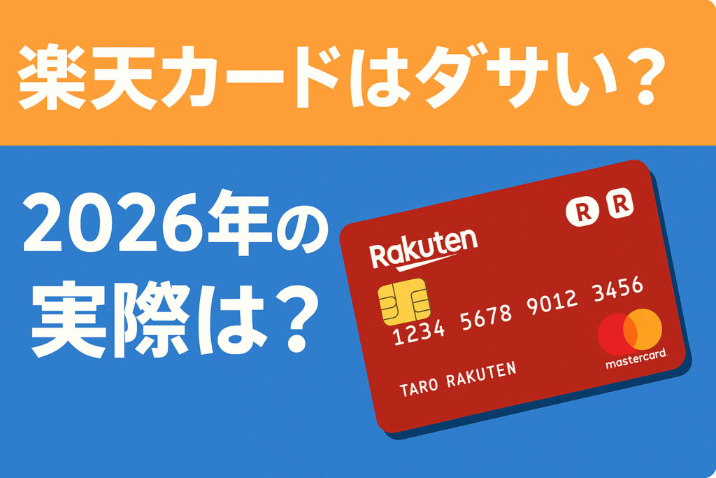 「楽天カード」がダサいと言われたのは過去の話？2026年のリアルな評価