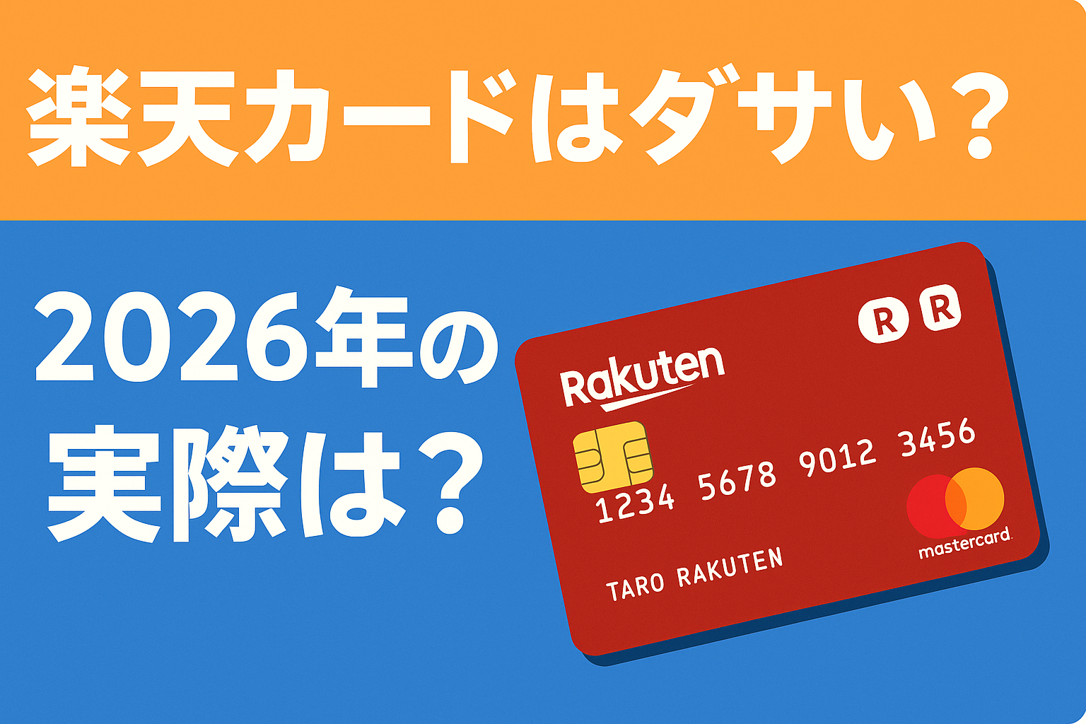 「楽天カード」がダサいと言われたのは過去の話？2026年のリアルな評価