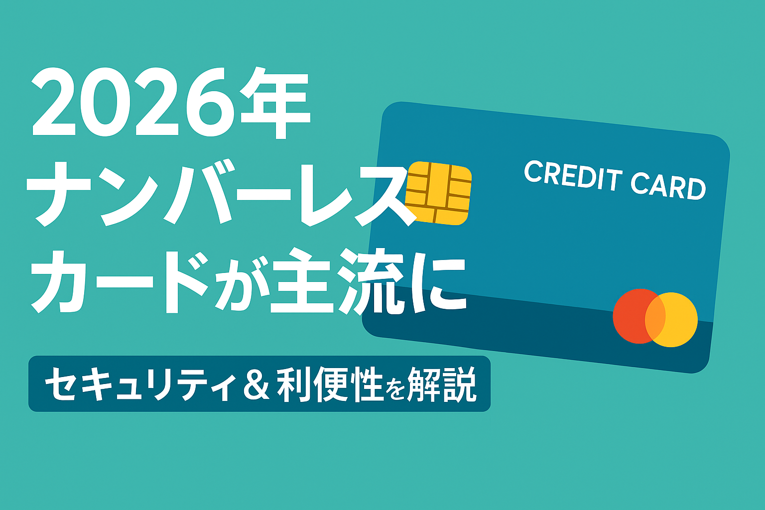2026年、ナンバーレスカードが主流に。セキュリティと利便性を徹底レビュー