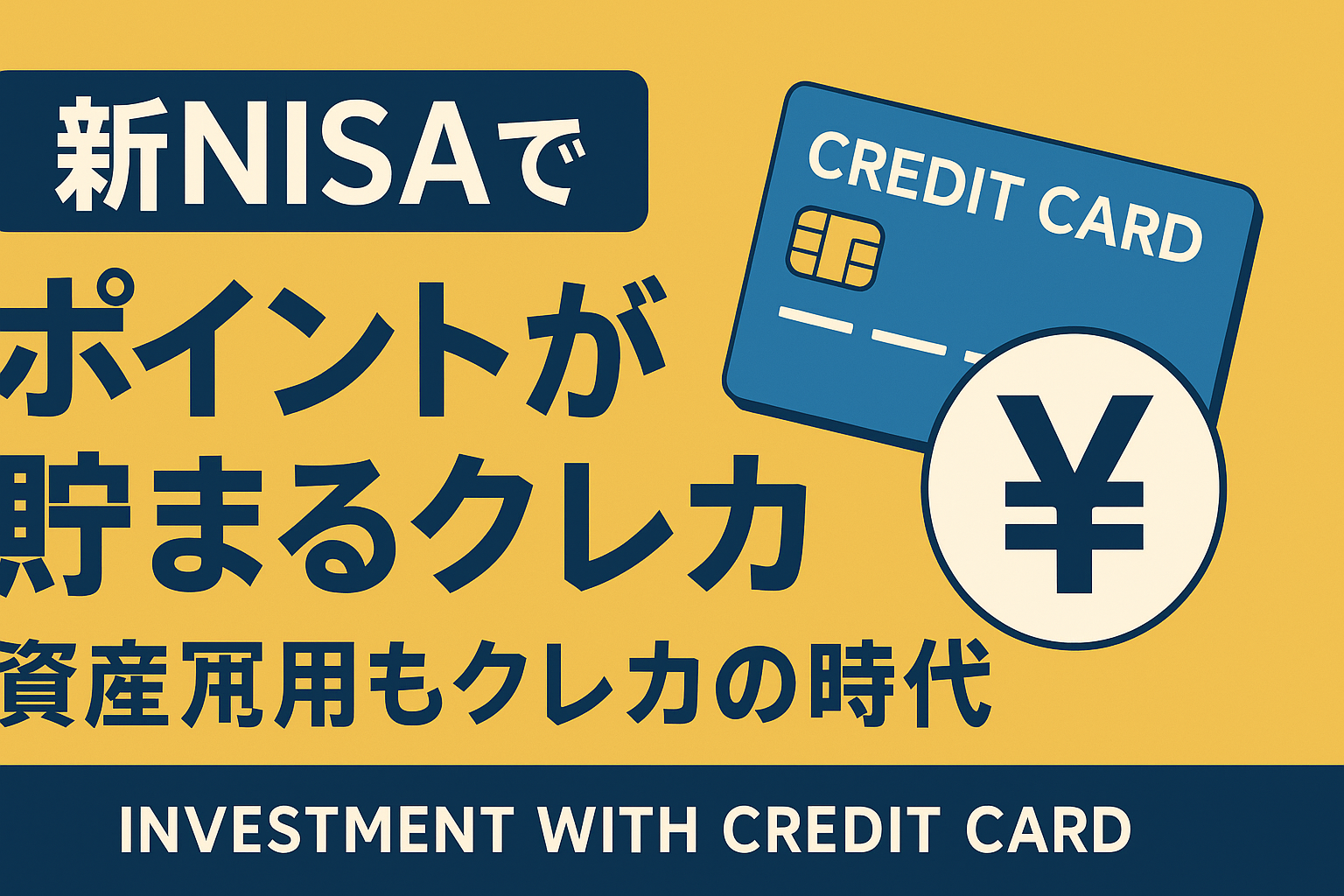 つみたて投資（新NISA）でポイントが貯まるクレカ。資産運用もクレカの時代