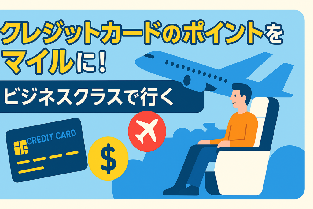 クレカのポイントを「マイル」に変えて、ビジネスクラスで海外旅行に行く方法