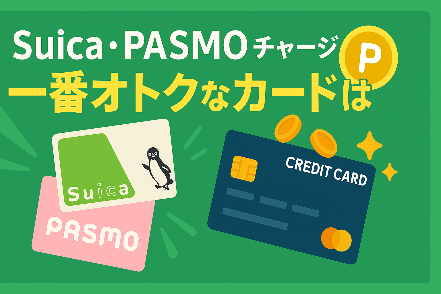電子マネー「Suica」「PASMO」チャージで一番貯まるカードはこれだ！
