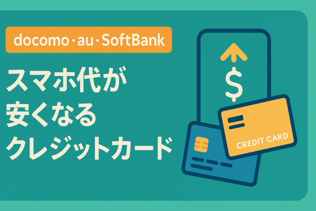ドコモ・au・ソフトバンク。キャリア別・スマホ代が安くなるクレカの組み合わせ