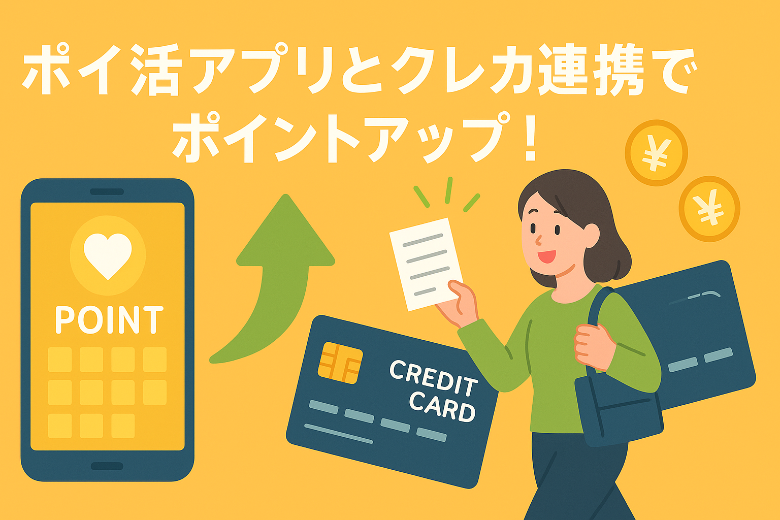 ポイ活アプリとクレカの連携術。歩くだけ・レシート撮るだけで還元率UP