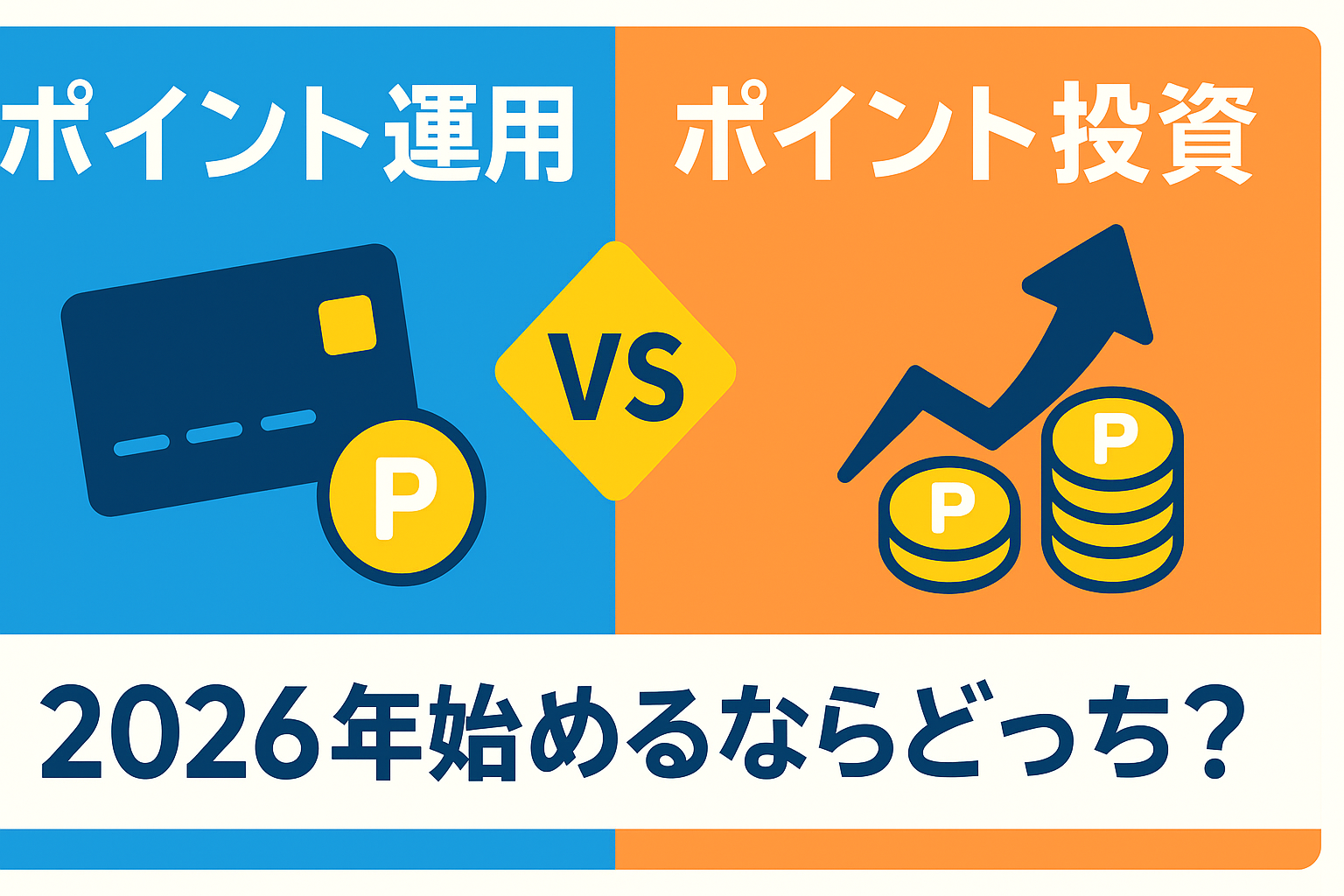 「ポイント運用」vs「ポイント投資」。2026年に始めるならどっち？