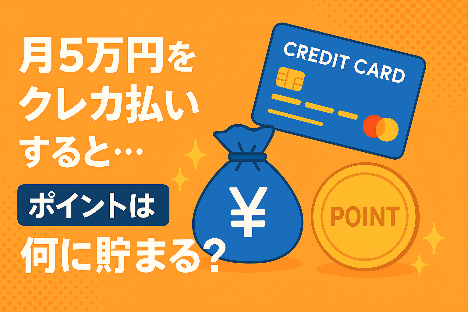 月5万円の生活費を全部クレカに集約したら、1年で何ポイント貯まる？