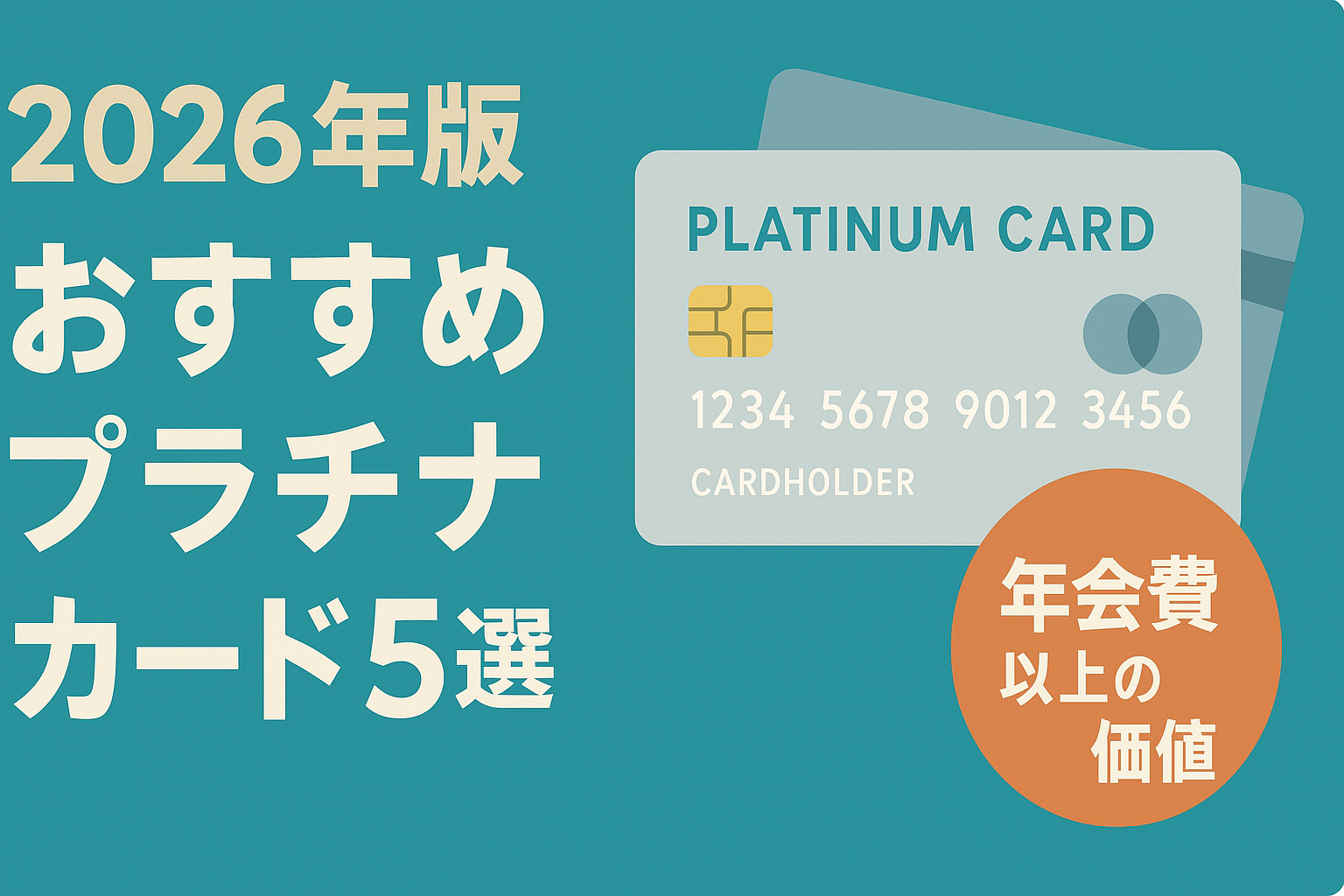 【2026年】最強のプラチナカードおすすめ5選。年会費以上の価値がある特典