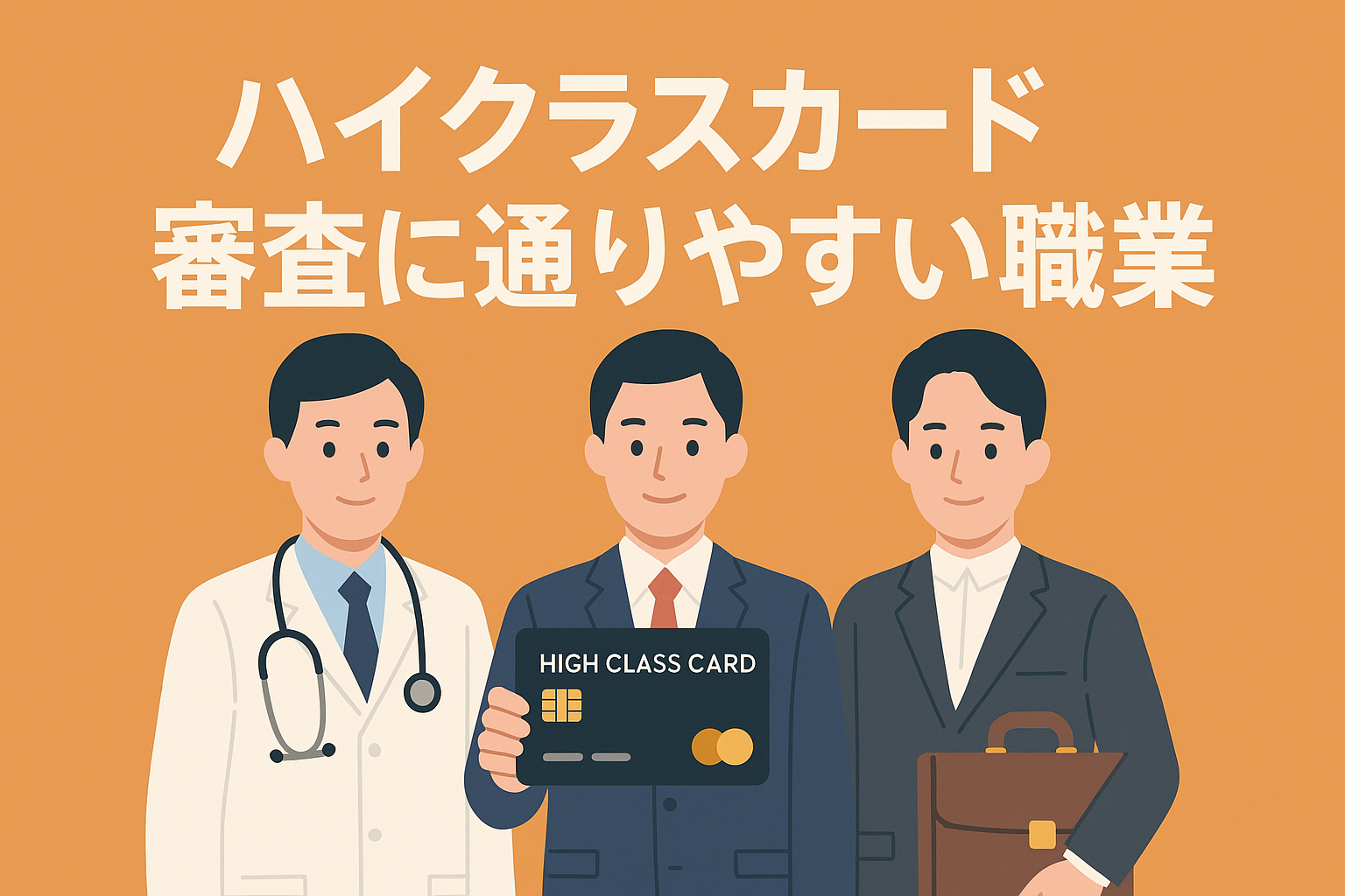 医師・弁護士・経営者。職業別・審査に通りやすいハイクラスカード